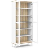 Tvilum Bijela/u prirodnoj boji vitrina u dekoru hrasta 89x203x36 cm Roomers – | shoptok.hr