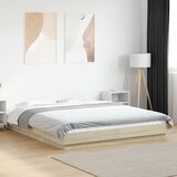  Okvir za krevet boja hrasta 150x200 cm konstruirano drvo | shoptok.hr