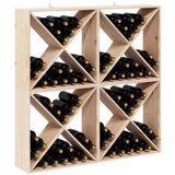  Stalak za vino 4 pcs Prirodna 62 x 25 x 62 cm | shoptok.hr