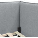  Kutni okvir kreveta Svijetlo siva 80 x 200 cm tkanina | shoptok.hr