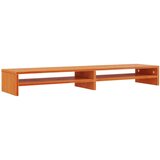 vidaXL Stojalo za zaslon voščeno rjavo 100x24x13 cm trdna borovina | Shoptok.si
