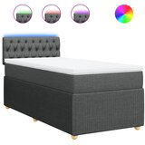 Maison Chic Box spring postelja - Vzmetna postelja z vzmetnico temno siva 90x190 cm blago SL3928, (21905215) | Shoptok.si