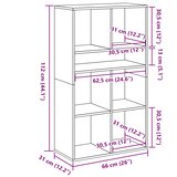 Ormarić za knjige boja hrasta 66x31x112 cm konstruirano drvo | shoptok.hr
