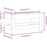  Vrtni tabure bijeli 62 x 30 x 32 cm od masivne borovine | shoptok.hr