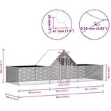  Kokošinjac od pocinčanog čelika 6 x 2 x 2 m | shoptok.hr
