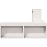 vidaXL Noćni ormarić sa stolom bijeli 232x122x75 cm masivna borovina | shoptok.hr