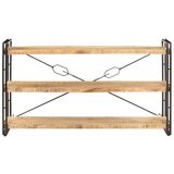  Police za knjige s 3 razine 140x30x80 cm od masivnog drva manga | shoptok.hr