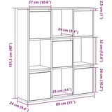 vidaXL Knjižna omara sonoma hrast 89x24x101,5 cm inženirski les | Shoptok.si