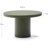Kave Home Betonska okrogla vrtna miza ø 120 cm Aiguablava – | Shoptok.si