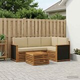  Set vanjskih sofa 5 pcs Prirodna i bež 59 x 59 x 37 cm | shoptok.hr