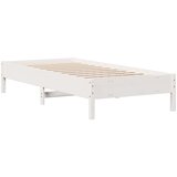  Krevet s regalom za knjige bez madraca bijeli 90x190cm borovina | shoptok.hr