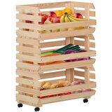 Kolica za povrće 57 x 30 x 80 cm od masivne borovine | shoptok.hr