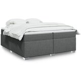  Krevet s oprugama i madracem tamnosivi 200 x 200 cm od tkanine | shoptok.hr