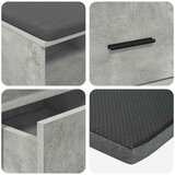  Haldna klop z blazino s predalom Betonsko siva 80 x 38 x 46 cm, (5000155687) | Shoptok.si