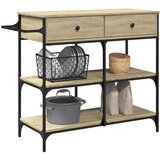 Kuhinjska kolica boja hrasta 105 x 42 x 95 cm konstruirano drvo | Eponuda.ba