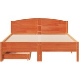 vidaXL Okvir kreveta bez madraca voštano smeđi 135x190 cm od borovine | shoptok.hr