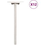 vidaXL Plavajoči nosilci za police 12 kosov Ø12x200 mm ogljikovo jeklo, (22013014) | Shoptok.si
