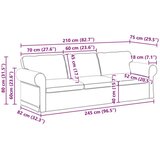 SOFA Kavč Modra Splošne dimenzije: 245 x 82 x 80 cm (Š x G x V), (5000146181) | Shoptok.si