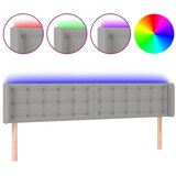  LED uzglavlje svjetlosivo 163x16x78/88 cm od tkanine | shoptok.hr