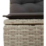vidaXL 7-dijelni set vrtnih sofa svjetlosivi od poliratana | shoptok.hr