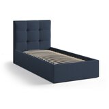 Micadoni modra oblazinjena postelja s prostorom za shranjevanje z letvenim dnom 90x200 cm phaedra – | Shoptok.si