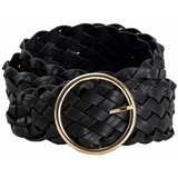 Fashion Hunters Black braided belt made of eco-leather OCH BELLA cene