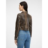 Orsay Brown women's patterned faux leather jacket - Women's | ePonuda.com