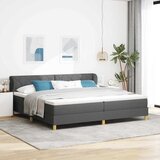  Krevet s opruga kutije Tamno siva 200 x 200 cm tkanina | shoptok.hr