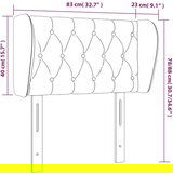  Vzglavje z ušesi temno rjavo 83x23x78/88 cm blago, (20735002) | Shoptok.si