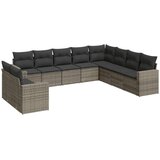  10-dijelni set vrtnih sofa od poliratana s jastucima sivi | shoptok.hr