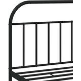  Metalni okvir kreveta uzglavlje i podnožje crni 193x203 cm | shoptok.hr