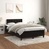 Box spring krevet s madracem crni 120 x 200 cm baršunasti Cijene