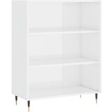 Maison Chic Knjižna omara - Knjižni regal visok sijaj bela 69,5x32,5x90 cm inženirski les, (21724660) Cene