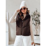 DStreet Kamizelka damska pikowana LIKEHUGS brązowa | Shoptok.si