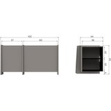 WOOOD Siva TV omarica v jesenovem dekorju 102x53x44 cm Brock – | Shoptok.si