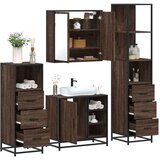 vidaXL 4-dijelni set kupaonskog namještaja boja smeđeg hrasta drveni | shoptok.hr