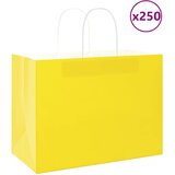  Papirnate vrećice 250 kom s ručkama žute 32x17x25 cm | shoptok.hr