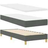 vidaXL Postelja s škatlo in vzmetnico temno siva 80x200 cm, tkanina | Shoptok.si
