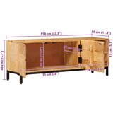  Ormari za skladištenje Smeđa 110 x 30 x 40 cm Čvrsto drvo manga | shoptok.hr