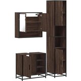 vidaXL 3-dijelni set kupaonskog namještaja boja smeđeg hrasta drveni | shoptok.hr