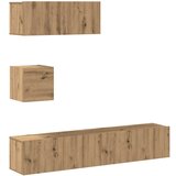 vidaXL TV omara 4-delna stenski artisan hrast inženirski les, (22064775) | Shoptok.si