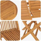  Vrtni set za objed 7 pcs Smeđa Čvrsto teak drvo | shoptok.hr