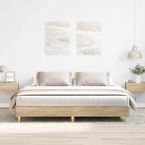 vidaXL Posteljni okvir brez vzmetnice 200x200 cm inženirski les Cene