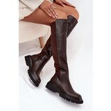 Boto Slip-on women's boots made of eco leather chocolate Sylvina | Shoptok.si