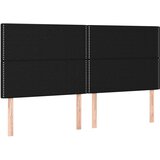  Okvir za krevet s uzglavljem crni 200 x 200 cm od tkanine | shoptok.hr