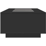  Stolić za kavu s beskonačnim LED svjetlima crni 116x69x40 cm | shoptok.hr