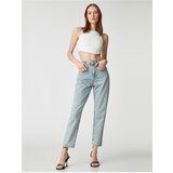 Koton High Waist Denim Trousers Relaxed Fit Lightweight Slim Leg - Mom Jeans | Shoptok.si
