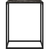 vidaXL konzolni stol crni 60 x 35 x 75 cm od kaljenog stakla | shoptok.hr