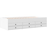  Dnevni krevet s ladicama bez madraca bijeli 90x190 cm | shoptok.hr