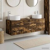  Set namještaja za kupaonicu 3 kom. Dimljeni hrast Smeđa 49,5 x 44,5 x 65,5 cm | shoptok.hr